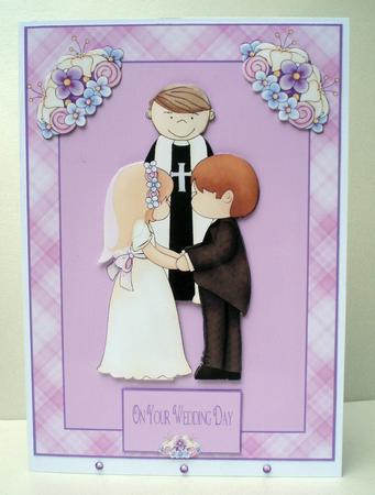 Just Married 3 Quick Card Front with Decoupage by Audrey Brown clifford