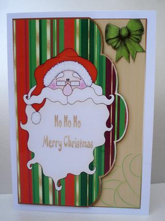 Scalloped Santa by Audrey Brown clifford