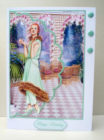 Mint Deco Lady by Audrey Brown clifford