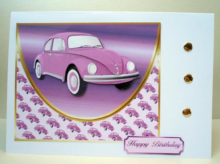 Mauve Herbie Envelope Card by Audrey Brown clifford