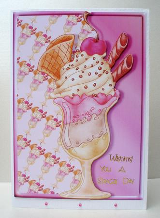 Sweet as Sundae Envelope Card by Audrey Brown clifford