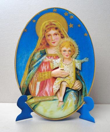 Religious Christmas Plate Stand by Audrey Brown clifford