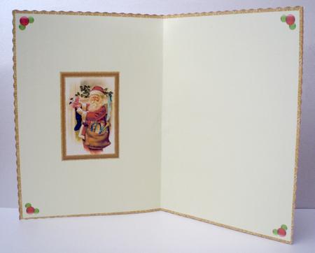 Glitter Gold Santa Insert1 by Audrey Brown clifford