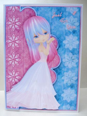 Kissy Kissy Pretty Cute Envelope Card Front 5 by Audrey Brown clifford