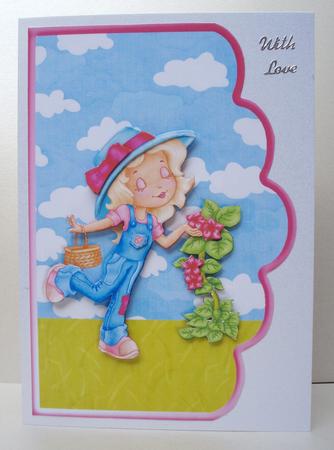 How Does Your Garden Grow? Scallope Edge Curve Card by Audrey Brown clifford