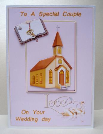 Wedding Day Decoupage Card Front by Audrey Brown clifford