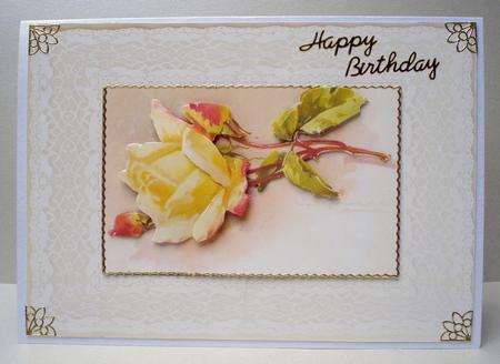 Yellow Rose Quick Card by Audrey Brown clifford