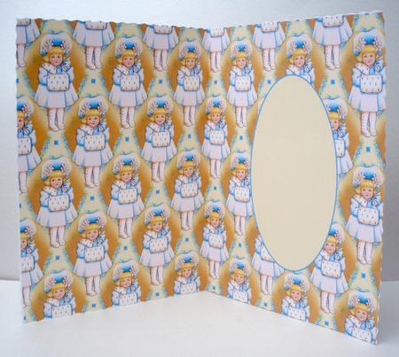 Vintage Girl with Muff Insert by Audrey Brown clifford