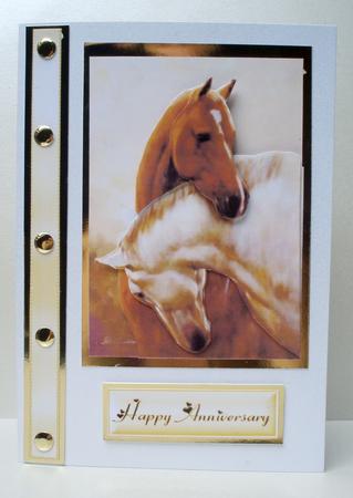 Beautiful Pair of Horses Entwined Together by Audrey Brown clifford