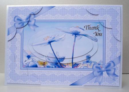 A5 Clematis and Lace Scallop Corners and Pyramage by Audrey Brown clifford
