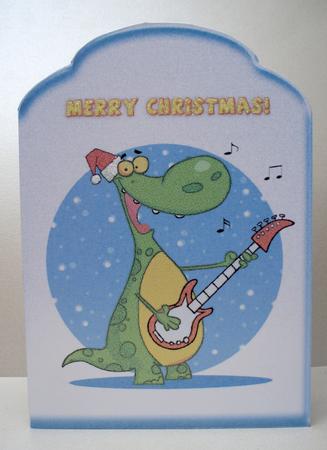Christmas Rocks Scalloped Top Quick Card by Audrey Brown clifford