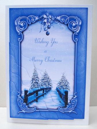 A Winters Scene Wavy Edged Corner Stacker by Audrey Brown clifford