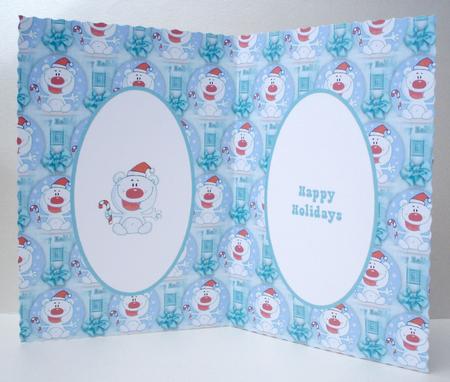 Polar Bear Happy Holidays Insert by Audrey Brown clifford