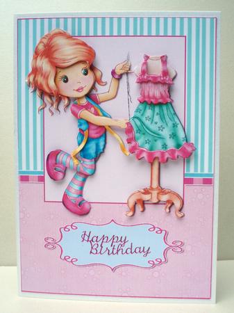 Sweet Little Dressmaker Decoupage by Audrey Brown clifford