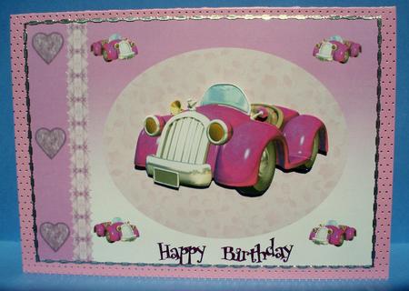 Cute Little Pink Car by Audrey Brown clifford