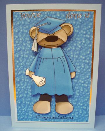 Graduation Bear Blue by Audrey Brown clifford