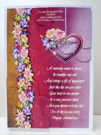 Anniversary Florals with Verse and Duo Corner Stacker by Audrey Brown clifford