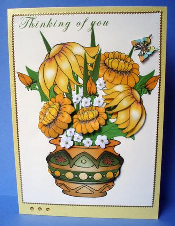 Pot of Summer Flowers by Audrey Brown clifford