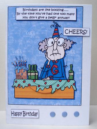 Gus Birthdays and Boozing Oval Pyramid by Audrey Brown clifford