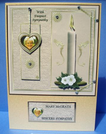 The Candle and the Heart Sympathy Card by Audrey Brown clifford