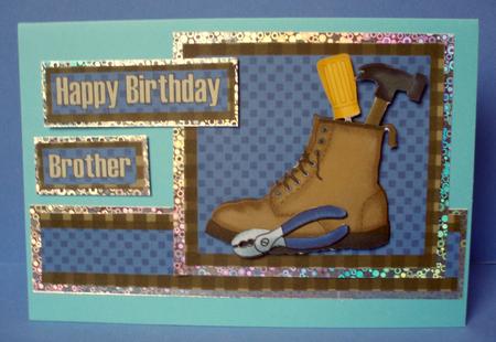 Work Boot and Tools Decoupage Design by Audrey Brown clifford