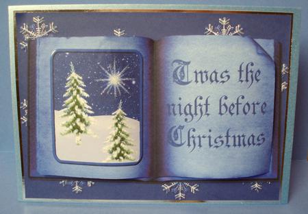 Twas the Night Before Christmas Decoupage Quick Card Front by Audrey Brown clifford