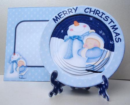 Christmas Snow Cuddles Plate Kit by Audrey Brown clifford