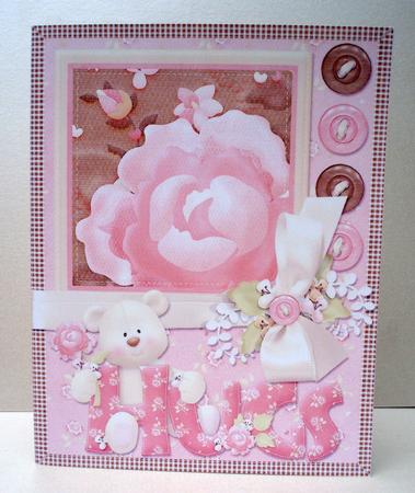 Hugs Folded Card by Audrey Brown clifford