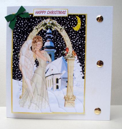 Angel of Winter Wavy Edge Corner Side Stacker by Audrey Brown clifford