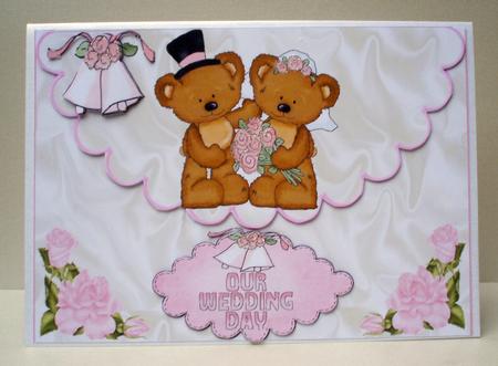 Our Wedding Day, Cute Little Teddies Bride & Groom by Audrey Brown clifford