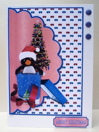 Christmas Penguin Present by Audrey Brown clifford