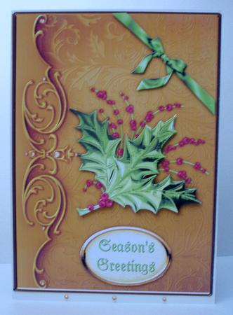 Christmas Leaves and Berries by Audrey Brown clifford