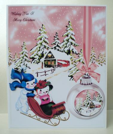 Christmas Snowman and Lady by Audrey Brown clifford