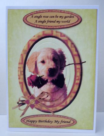 A Rose for My Friend Oval Pyramid by Audrey Brown clifford