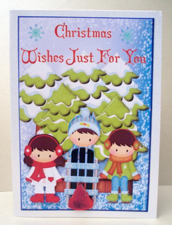 Christmas Friends Decoupage Topper by Audrey Brown clifford