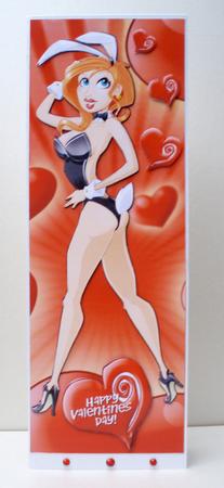 Valentines Day Bunny Girl Large Dl by Audrey Brown clifford