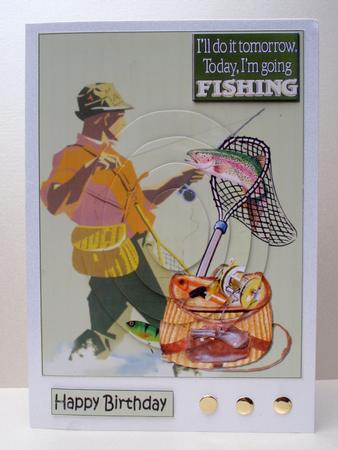 Fisherman Birthday, Fathers Day by Audrey Brown clifford