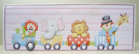 All Aboard the Jungle Train Pink by Audrey Brown clifford