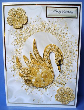 Gold Diamonte Swan by Audrey Brown clifford