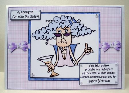 Stella Has a Thought for Your Birthday Quick Card by Audrey Brown clifford