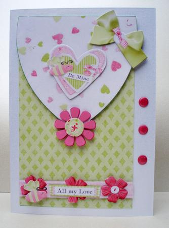 Be Mine Envelope Card Front by Audrey Brown clifford
