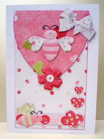 Hearts & Spots Envelope Card Front by Audrey Brown clifford
