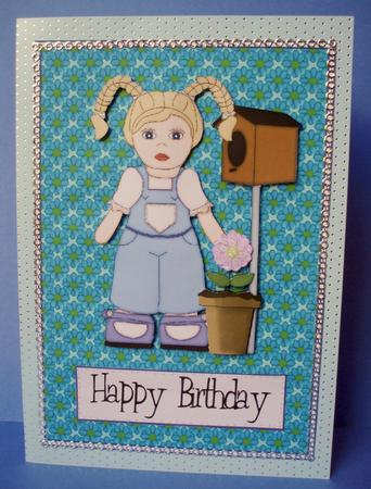 A5 Flower Girl Card Front by Audrey Brown clifford