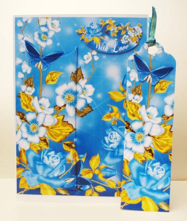Birthday Bookmark Card with Roses by Audrey Brown clifford