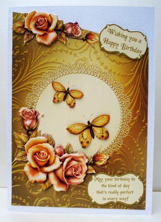 Golden Roses Birthday/belated by Audrey Brown clifford