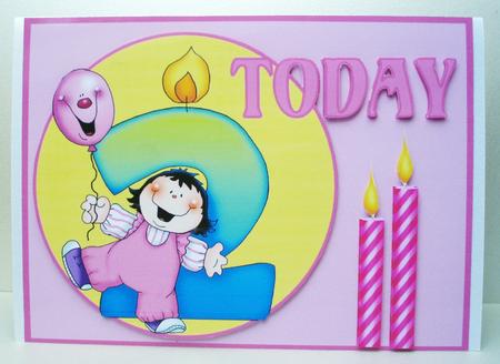 2 Today Girls Quick Card with Decoupage by Audrey Brown clifford