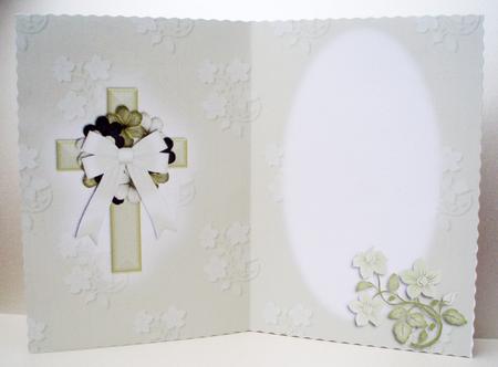 Oval Cross in Light Green Insert by Audrey Brown clifford