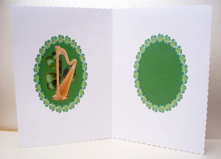 St Patricks Day Green and Gold Insert by Audrey Brown clifford