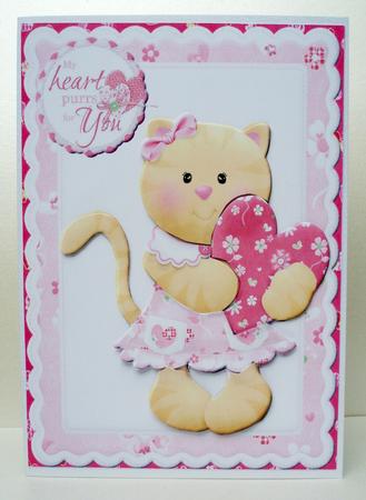 My Heart Purrs for You with Decoupage by Audrey Brown clifford