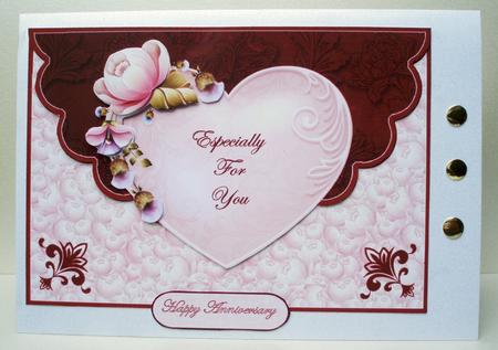 Floral Heart Envelope Card by Audrey Brown clifford